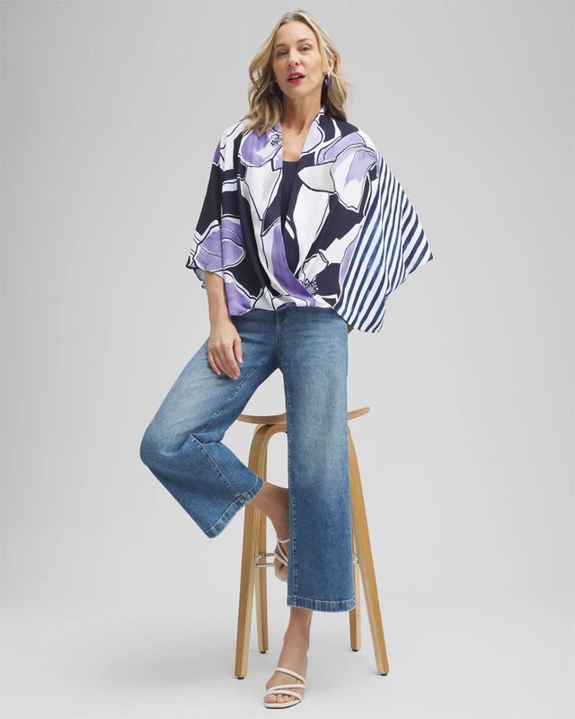 Floral Surplice Poncho - image 2